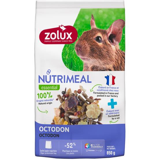 Zolux - Aliment composé pour Octodon Nutrimeal sachet de 850 g - Image 1