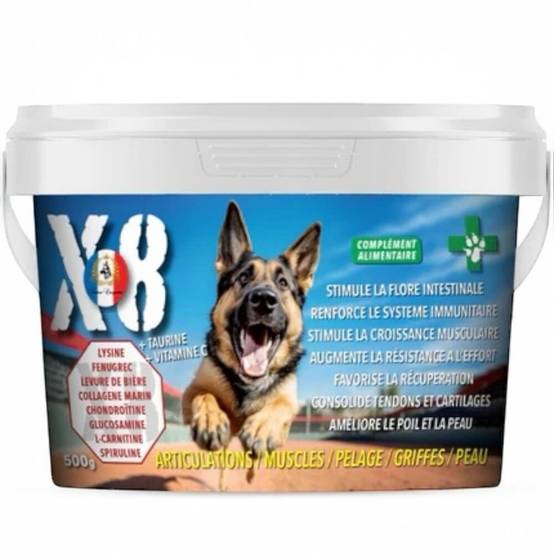 complement alimentaire x8 – 500gr – vitalité, bien être et performance – France croquettes