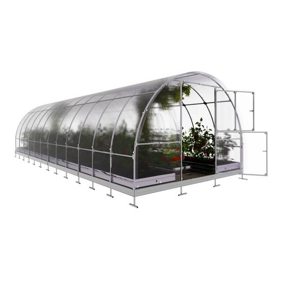 Serre KLASIKA TUBE 3 x 8 m (24 m²), 4 mm avec revêtement en polycarbonate - Image 3