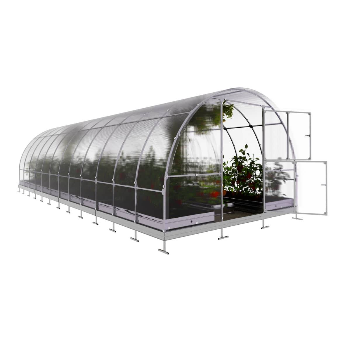 Serre KLASIKA TUBE 3 x 8 m (24 m²), 4 mm avec revêtement en polycarbonate - Image 3