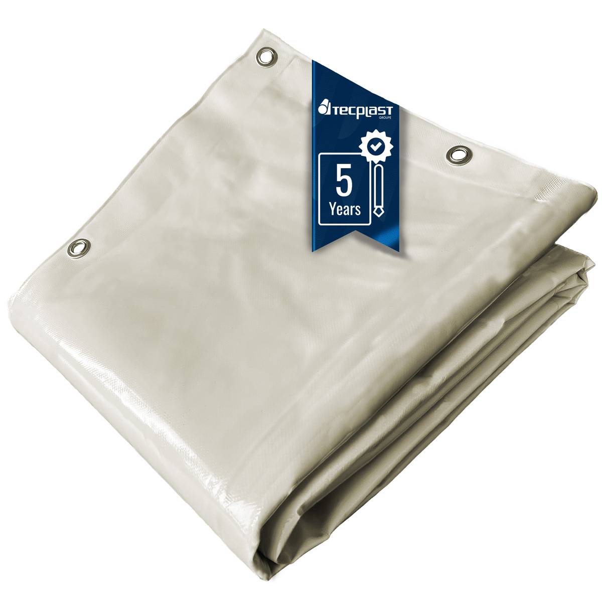 Bâche Jardin 4x4 m LP506JD Blanc Crème - Garantie 5 ans - Bâche PVC étanche - Résistance Anti-UV TECPLAST - Image 1
