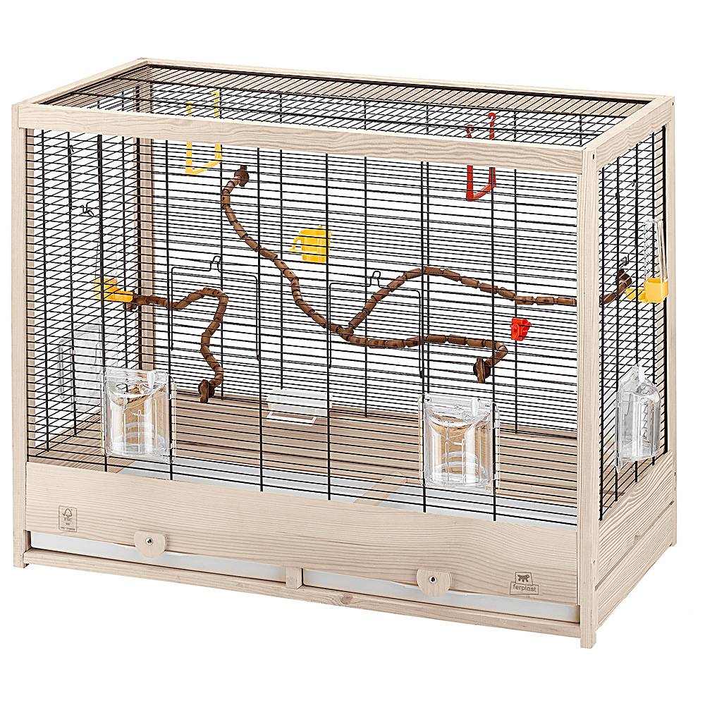 Ferplast - Ferplast Cage pour Oiseaux en bois FSC GIULIETTA 6, Canaris, Perruches et Oiseaux exotiques, Accessoires inclus - Image 1