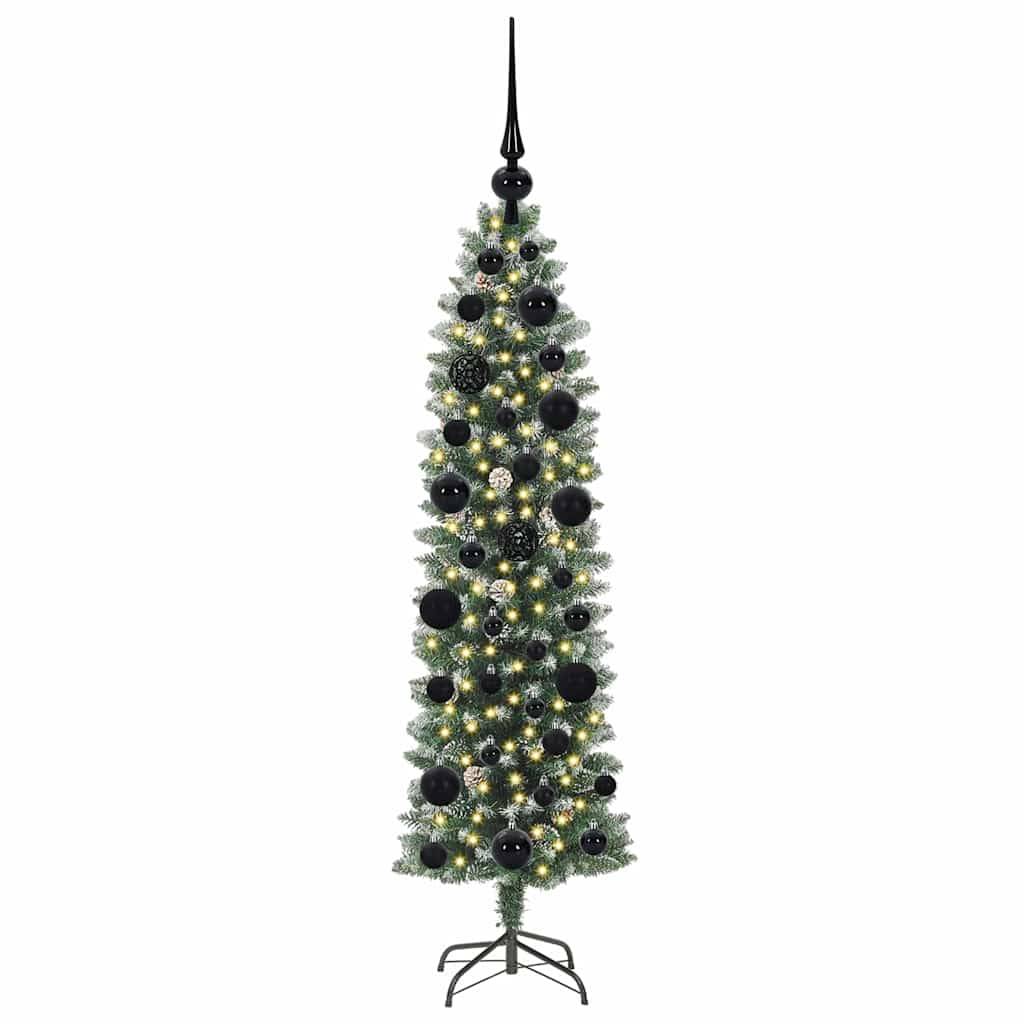 ComfortXL - Petit Sapin de Noël Fin 120 cm Effet Neige, Décoré et Pré-illuminé avec 150 LED Blanc Chaud – ComfortXL Outdoor Living - Image 3