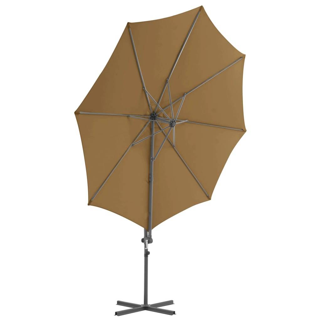 Helloshop26 - Parasol avec base portable 3 x 3 m taupe - Image 4