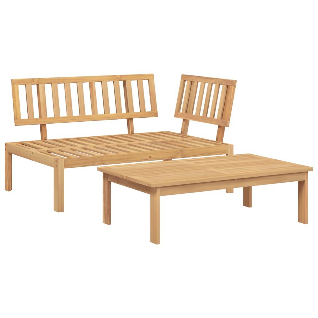 Vidaxl - Salon de jardin palette 2 pcs bois massif d'acacia vidaXL 365853 - Image 2