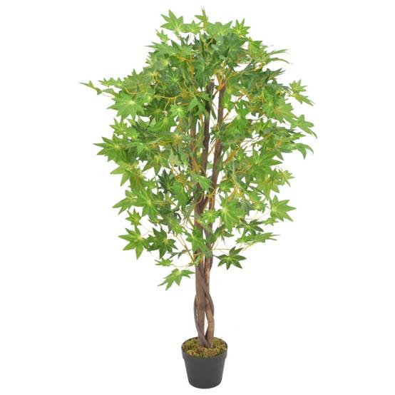 Plante artificielle d'érable polyester et bois vert 120 cm - PANGIVO - Image 1