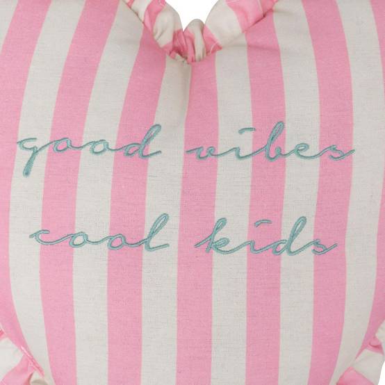 Coussin enfant en forme de coeur - ATMOSPHERA - Polyester - Rose - Image 3