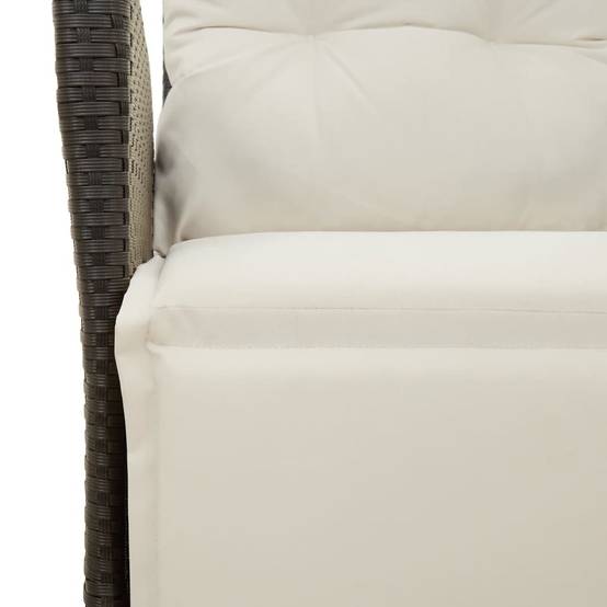 ComfortXL - Salon de Jardin Noir 4 Fauteuils Relax avec Repose-Pieds Réglables et Coussins Blanc Crème – ComfortXL Outdoor Living - Image 7