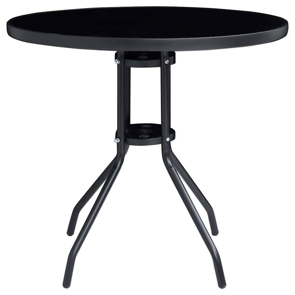 Vidaxl - Ensemble à manger de jardin 5 pcs-Salons de jardin aluminium et textilène noir - Image 5