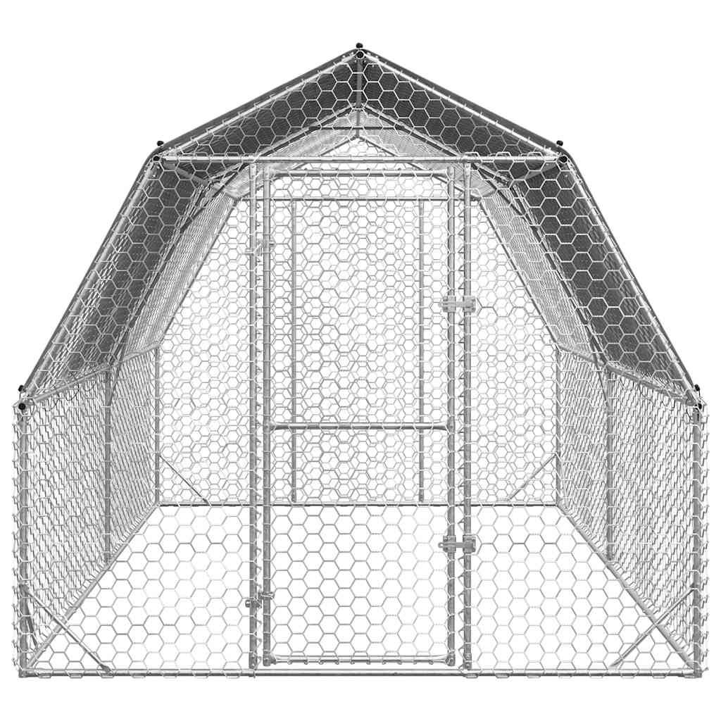 Vidaxl - Poulailler avec toit 2,5x4x2,25 m acier galvanisé vidaXL 3328526 - Image 8