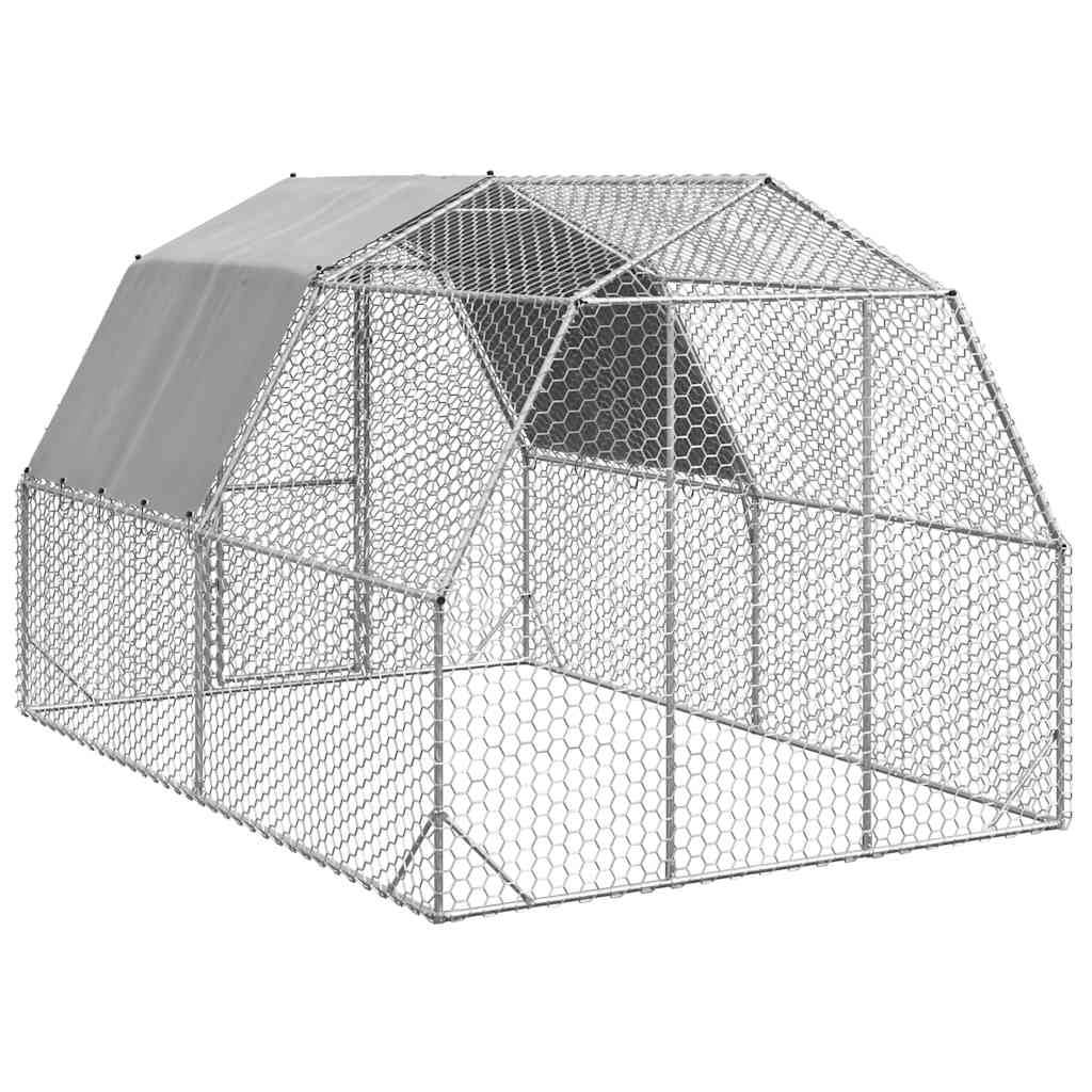 Vidaxl - Poulailler avec toit 2,5x4x2,25 m acier galvanisé vidaXL 3328526 - Image 6