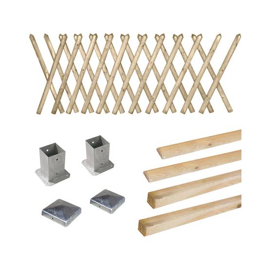 Kit clôture en bois Prunus H 80 à fixer - Cémonjardin - Image 1