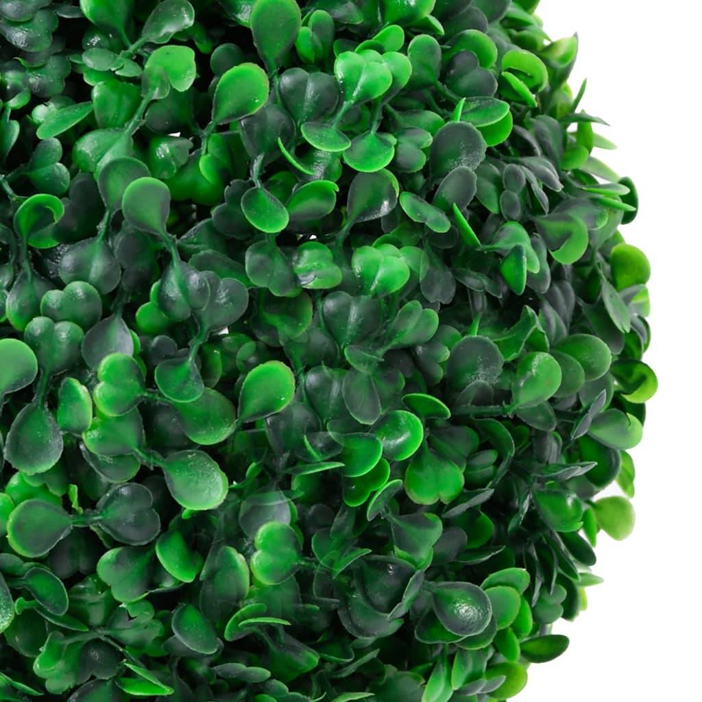 Plante de buis artificiel polyéthylène et bois vert 17.5 x 17.5 x 90 cm - PANGIVO - Image 3