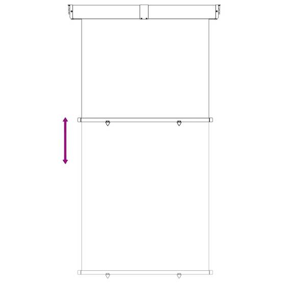 Store latéral de balcon polyester acier 250 x 170 cm - PANGIVO - Image 5