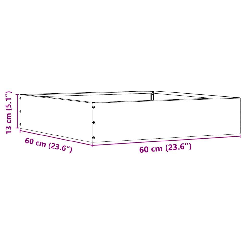 ComfortXL - Bordure carrée acier création massifs extérieurs jardin 60x60cm vert olive 6pcs - ComfortXL Outdoor Living - Image 10