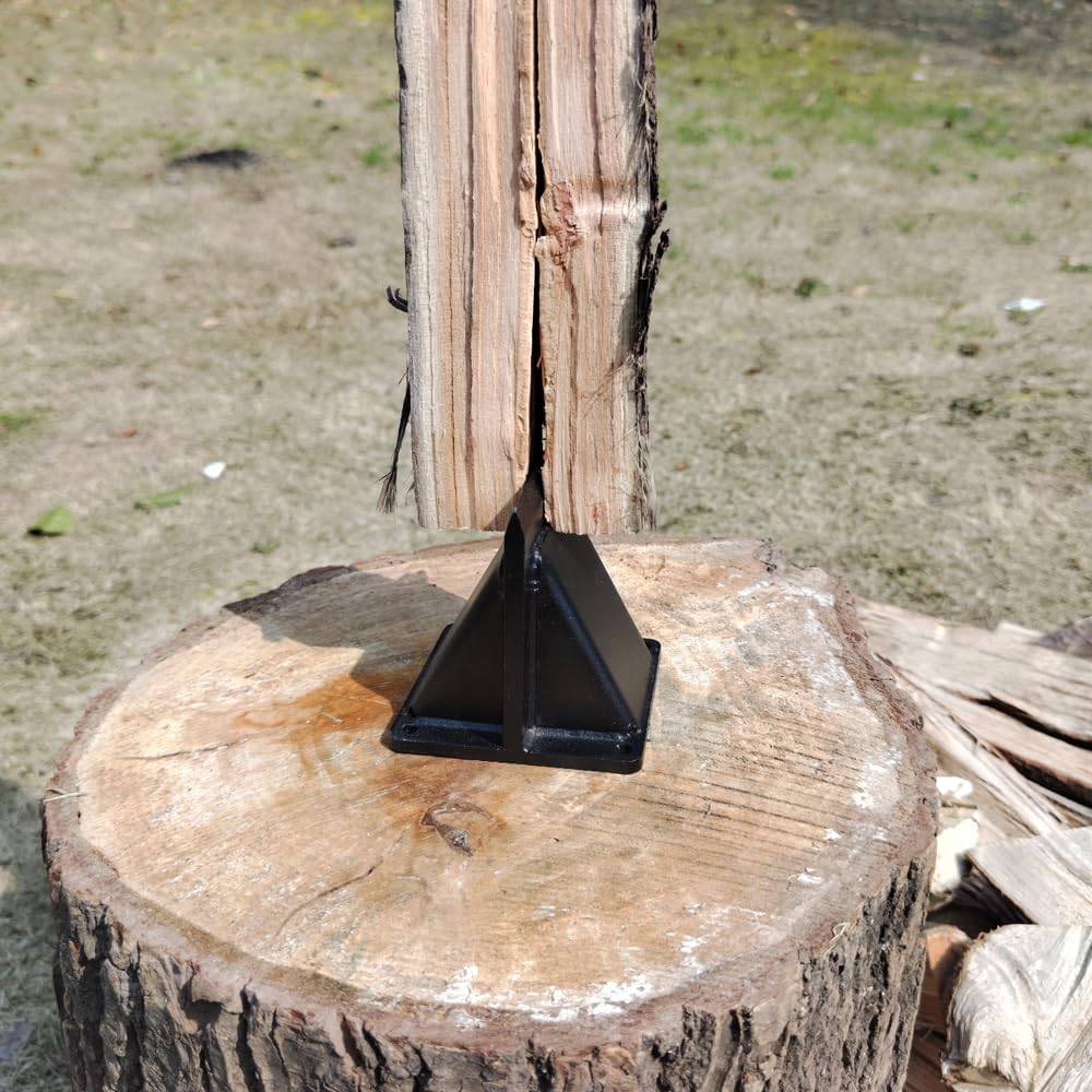 Fendeur de bois - Petit coin de fendage - Convient pour le camping, les barbecues et les pique-niques (noir)-Lytech - Image 3
