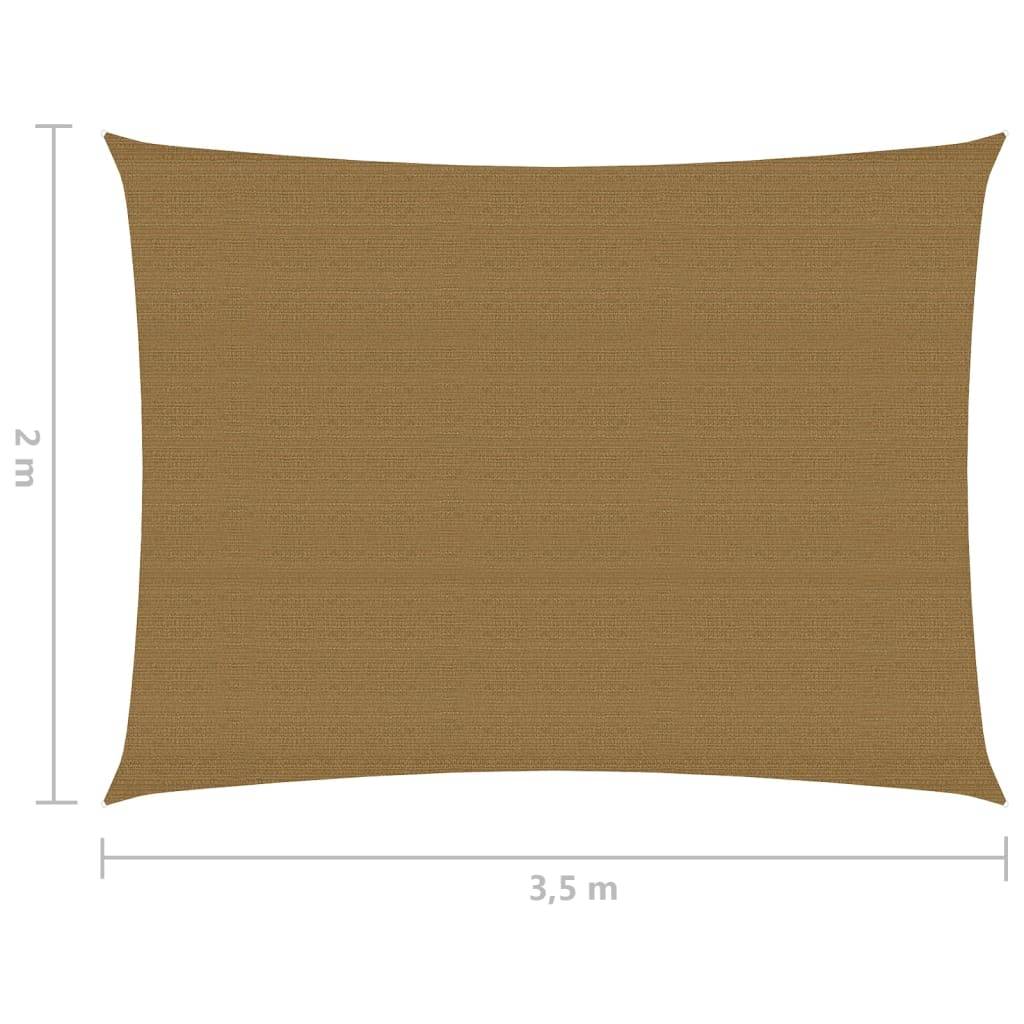 Helloshop26 - Voile d'ombrage 160 g/m² taupe 2 x 3,5 m PEHD - Image 6