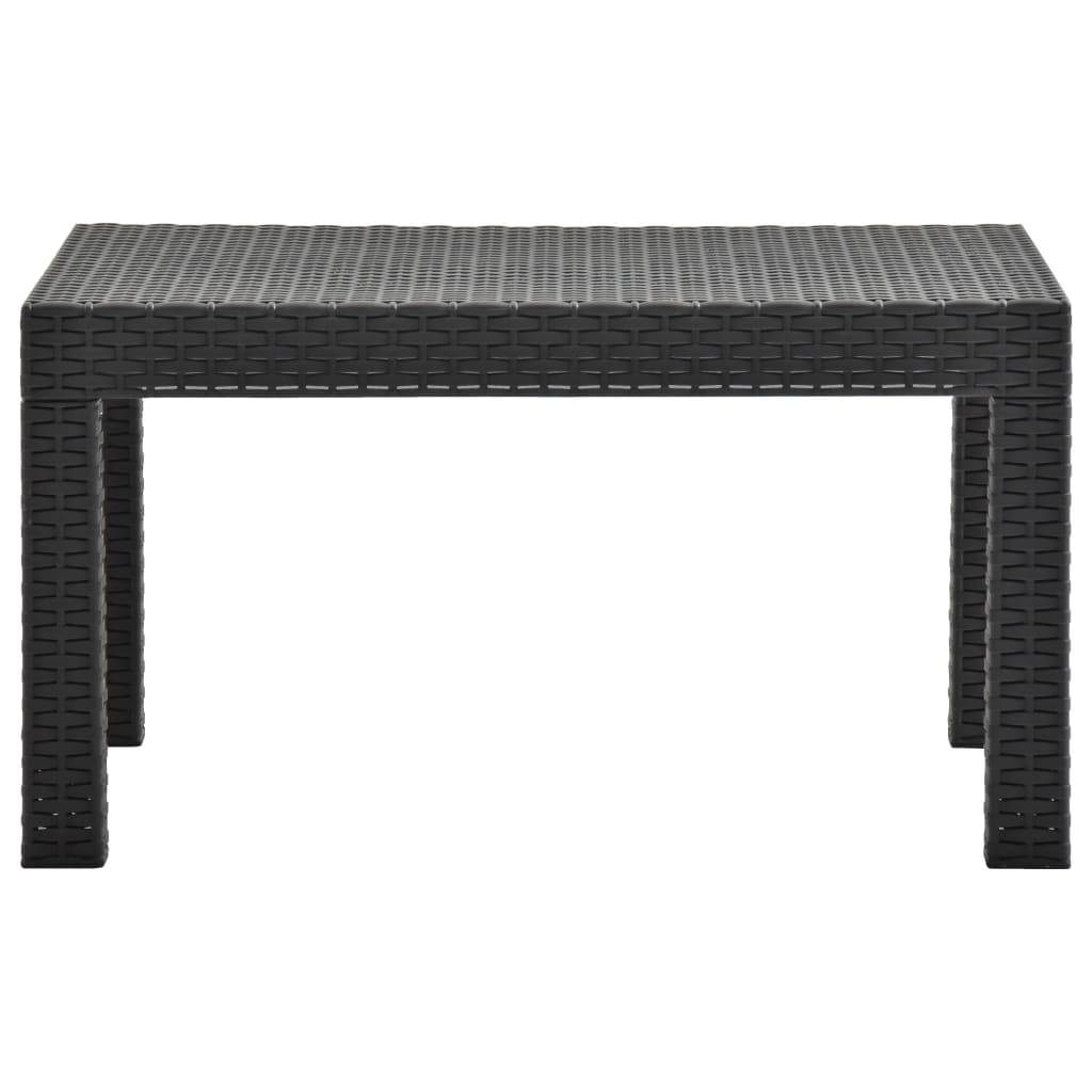 Salon de Jardin 2 Places Polypropylène Aspect Rotin avec Coussins Anthracite – ComfortXL Outdoor Living - Image 6
