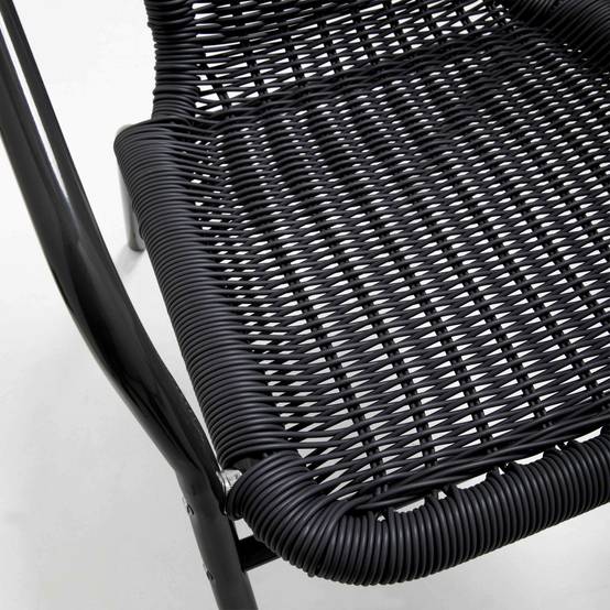 Oviala - Lot de 4 fauteuils de jardin aluminium et résine noir Saint Germain - Oviala - Image 6