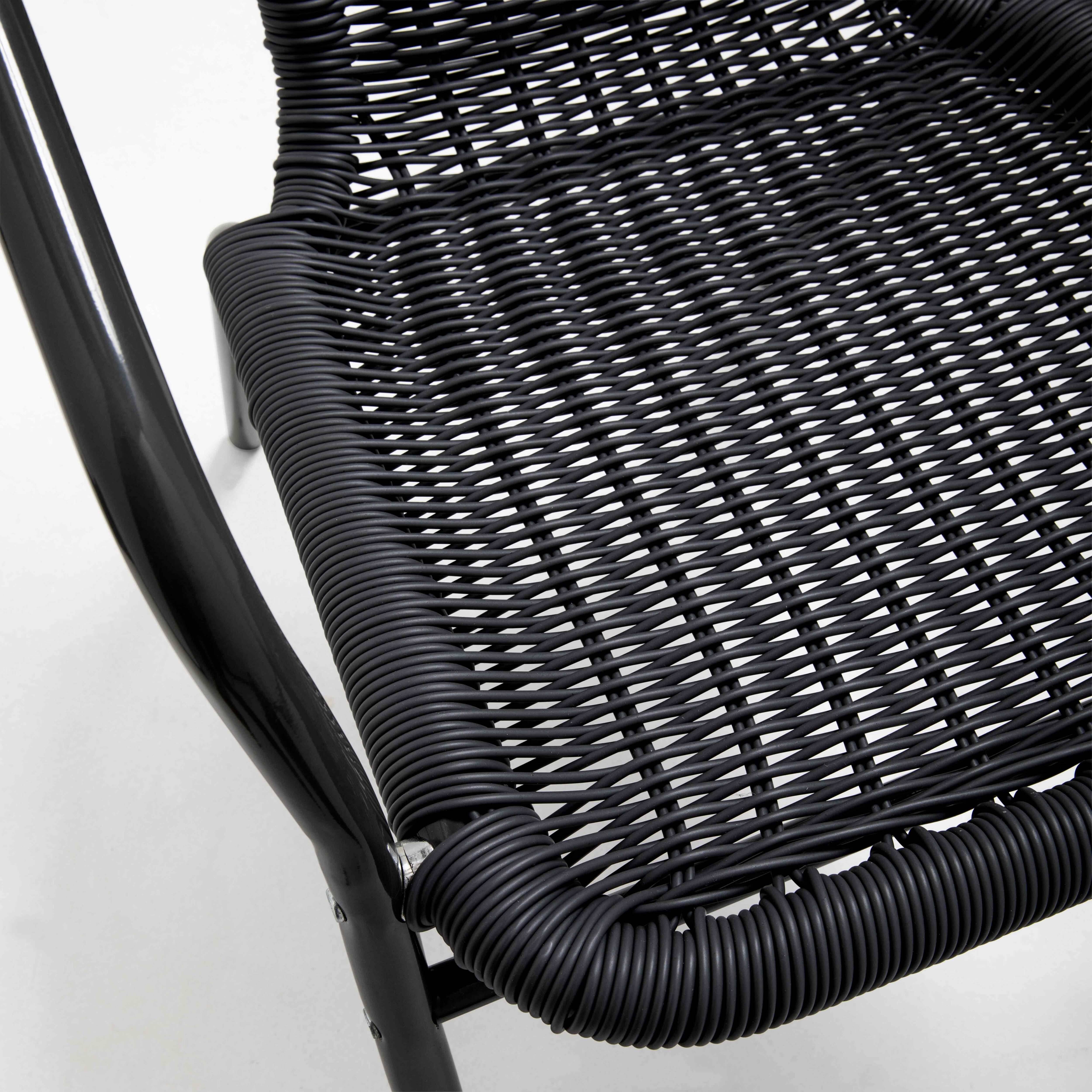 Oviala - Lot de 4 fauteuils de jardin aluminium et résine noir Saint Germain - Oviala - Image 6