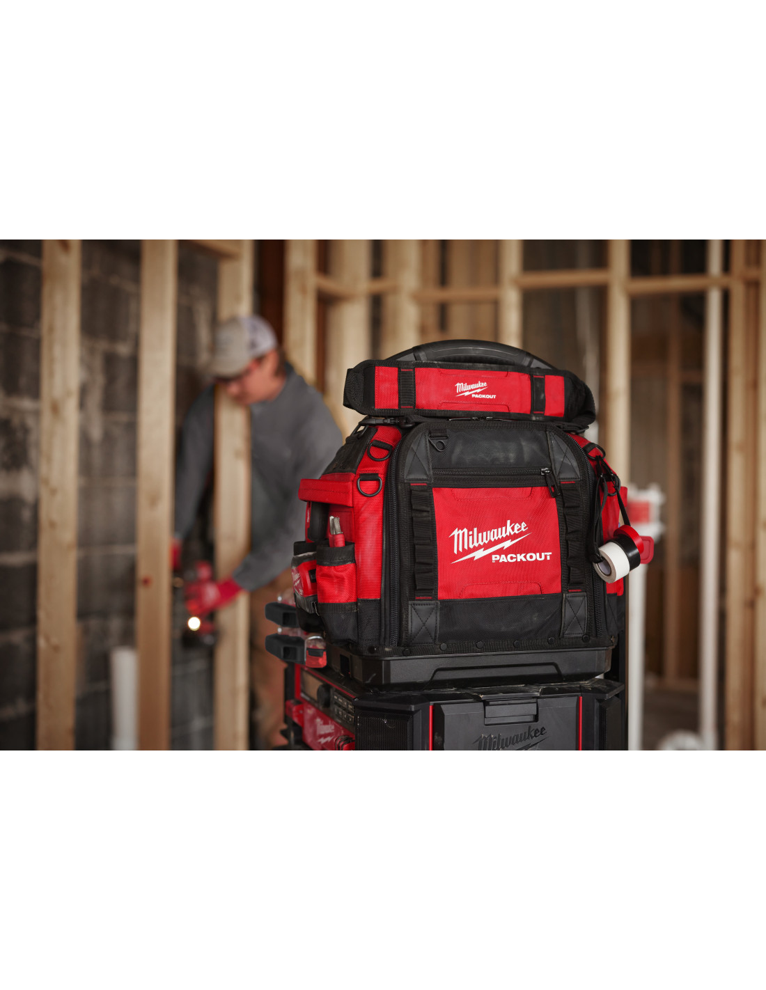 Sacoche fermée Packout, sac à outils fourre-tout Pro - 38 cm - MILWAUKEE - 4932493623 - Image 2