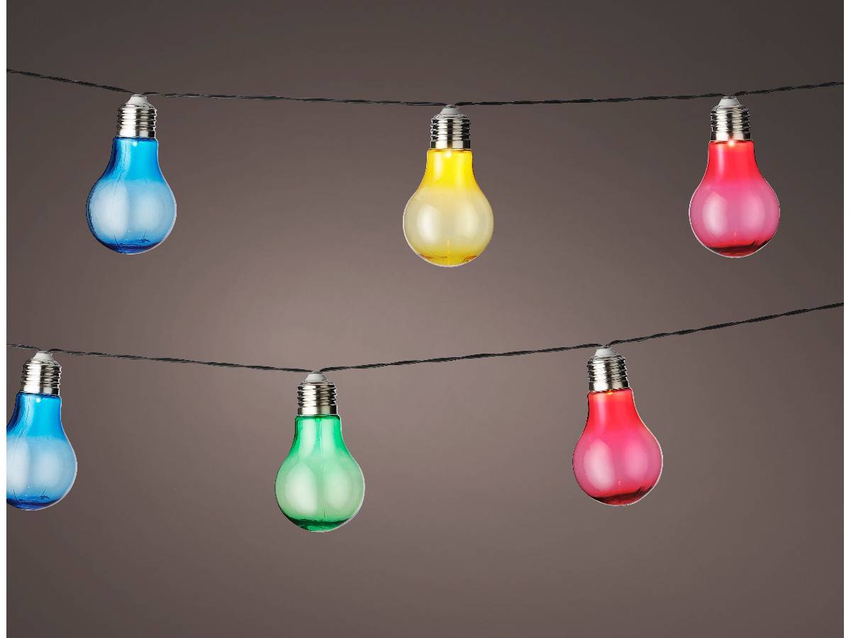Jardideco - Guirlande lumineuse solaire 10 ampoules Led Multicolore - Image 2