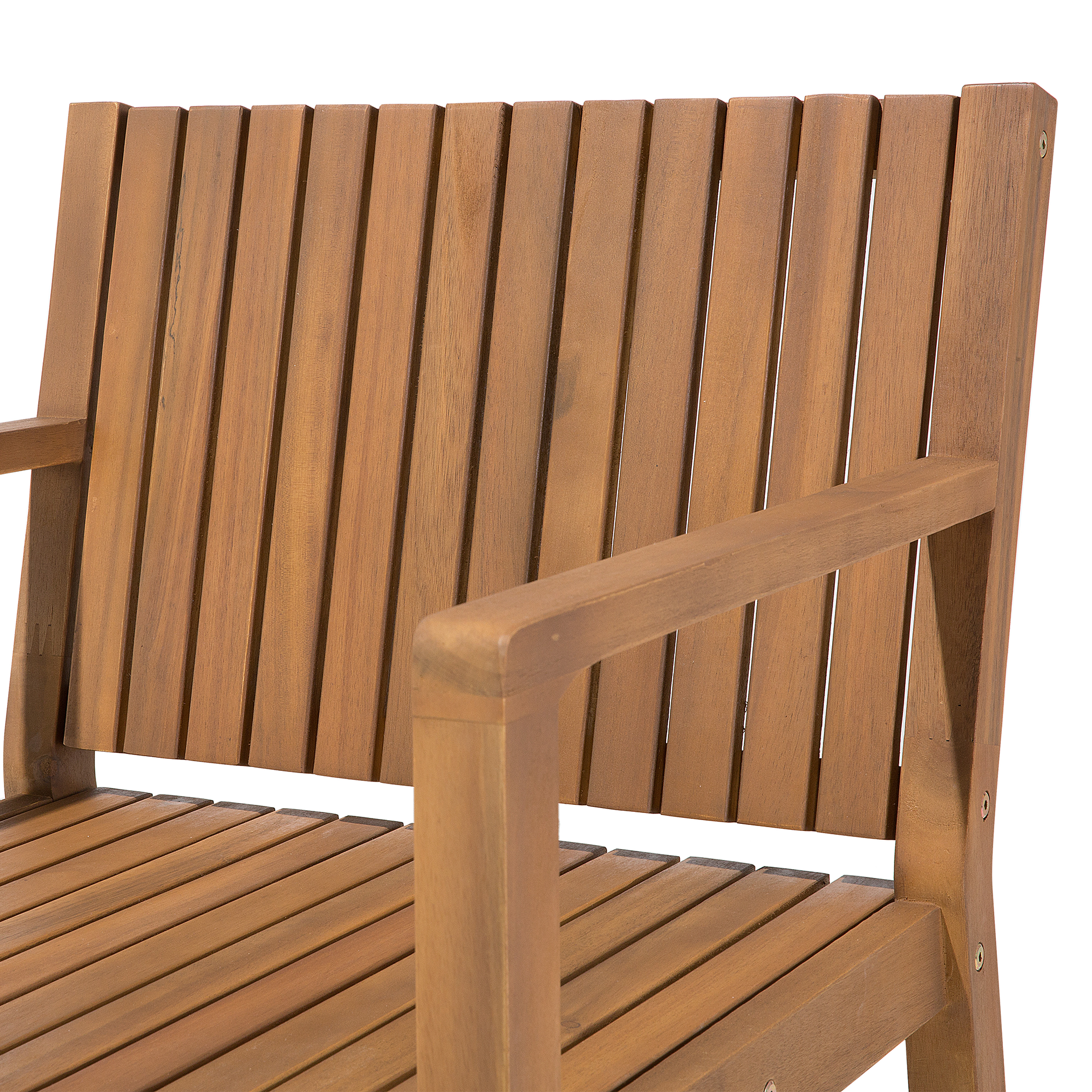 Beliani - Ensemble de Jardin Table 180 x 90 cm et de 8 Chaises en Bois d'Accacia avec Coussins d'Assise à Rayures Bleu Foncé Beliani - Image 6
