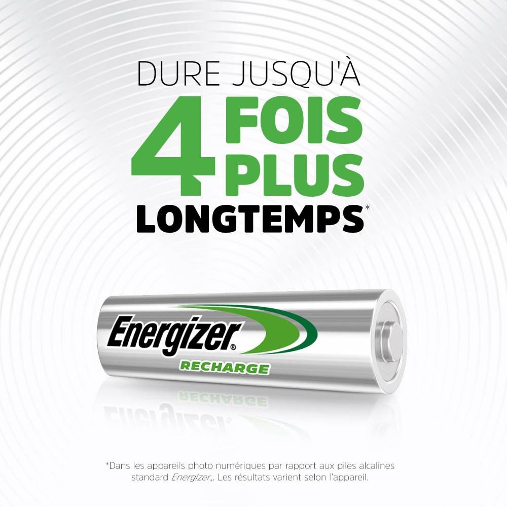 Energizer - Lot de 4 piles rechargeable aa Power plus, 2500 mAh, ENERGIZER - Image 3