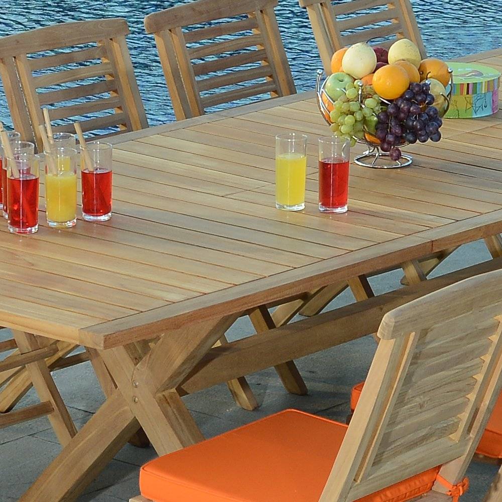 Teck'Attitude - Table extensible teck massif 12 places Linarte XL - TECK'Attitude - Image 4