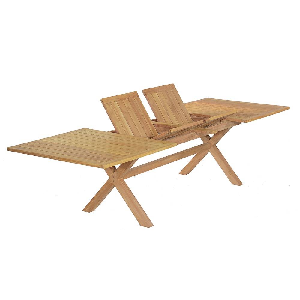 Teck'Attitude - Table extensible teck massif 12 places Linarte XL - TECK'Attitude - Image 1