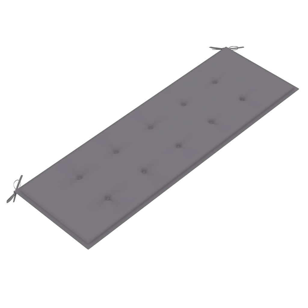 PANGIVO - Banc de jardin bois de teck naturel et gris 150 x 51.5 x 84 cm - PANGIVO - Image 5