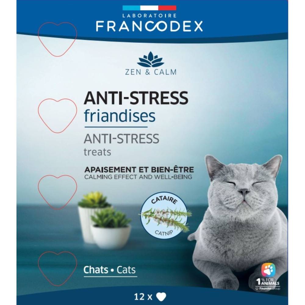 Francodex - Friandises anti-stress en forme de coeur x12, pour chats - Image 9