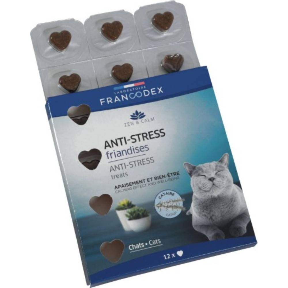 Francodex - Friandises anti-stress en forme de coeur x12, pour chats - Image 3