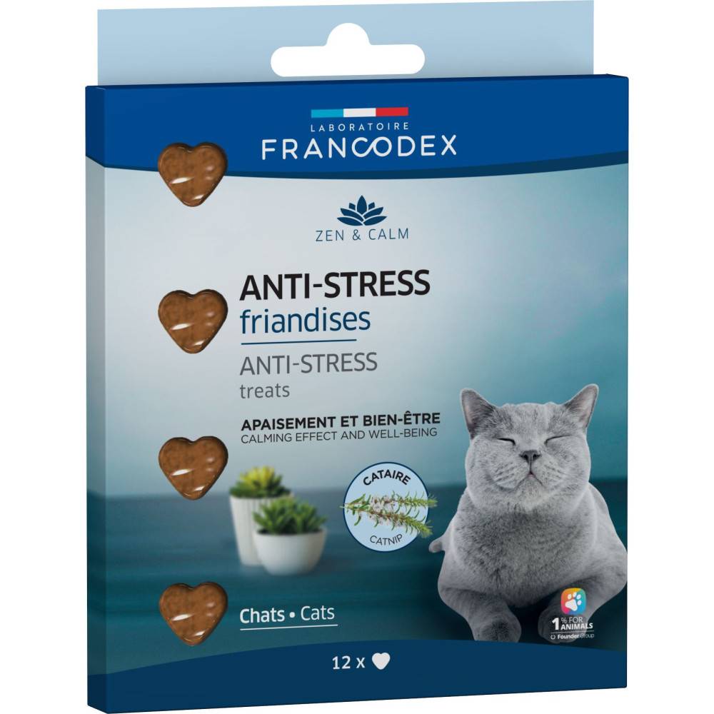 Francodex - Friandises anti-stress en forme de coeur x12, pour chats - Image 8
