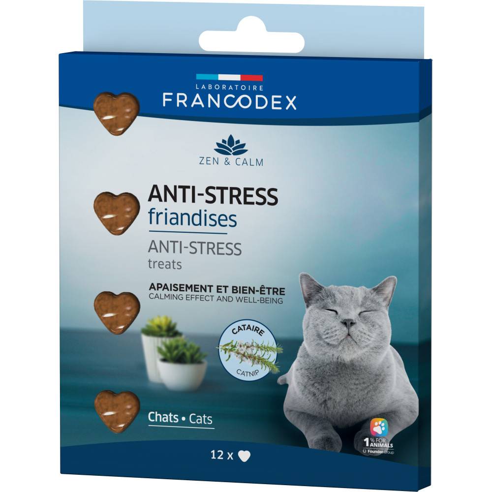 Francodex - Friandises anti-stress en forme de coeur x12, pour chats - Image 6