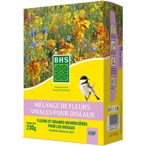 BHS - Mélange de fleurs vivaces pour oiseaux - BHS - 230 g - 18 variétés vivaces - Image 1
