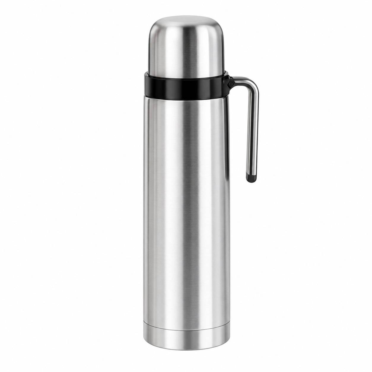 Bouteille Isotherme Acier Inoxydable Maté Chaud/Froid Jusqu'à 24h Avec Couvercle Tasse - Image 1