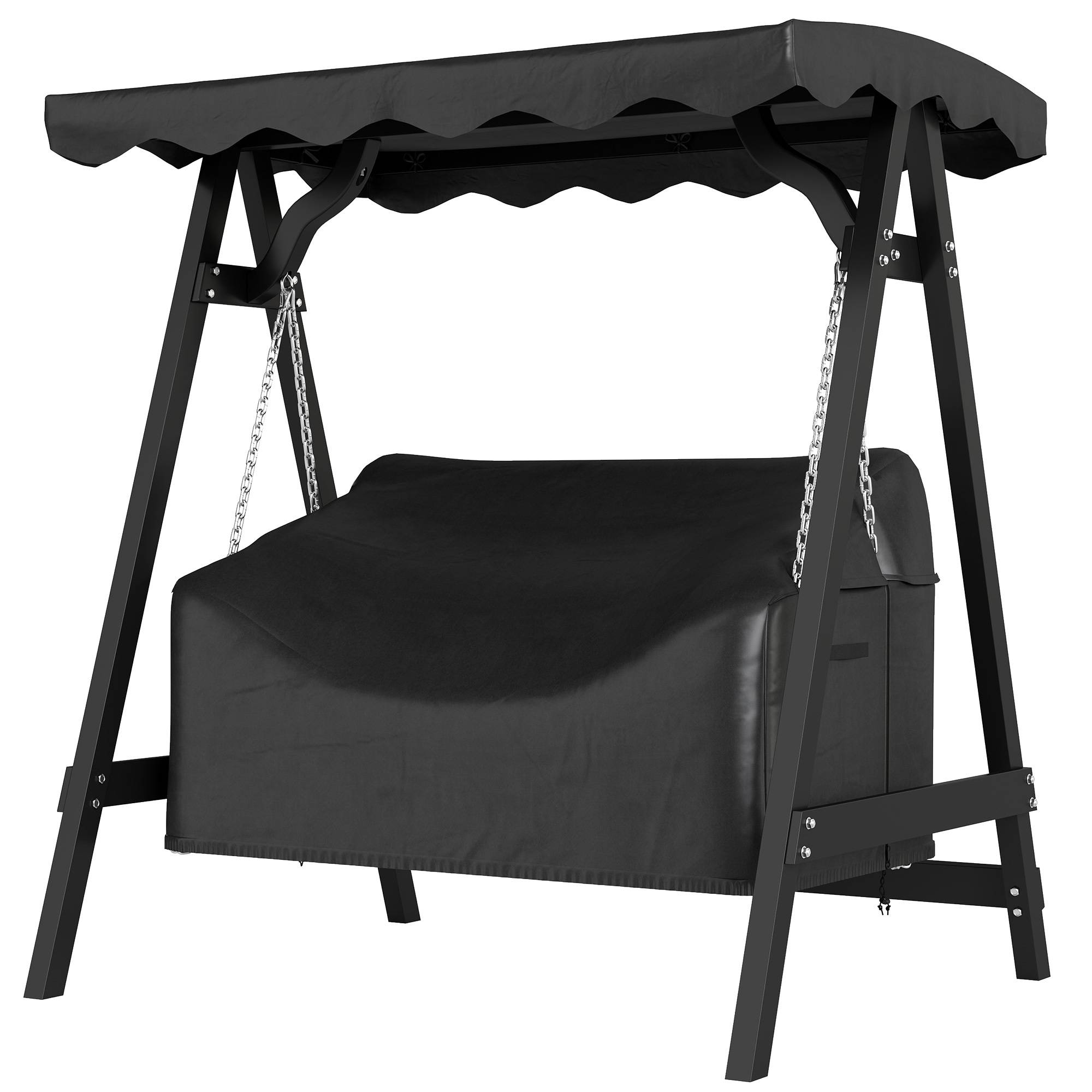 Housse balancelle jardin 2 places imperméable coupe-vent anti-UV tissu Oxford 420D - Image 2