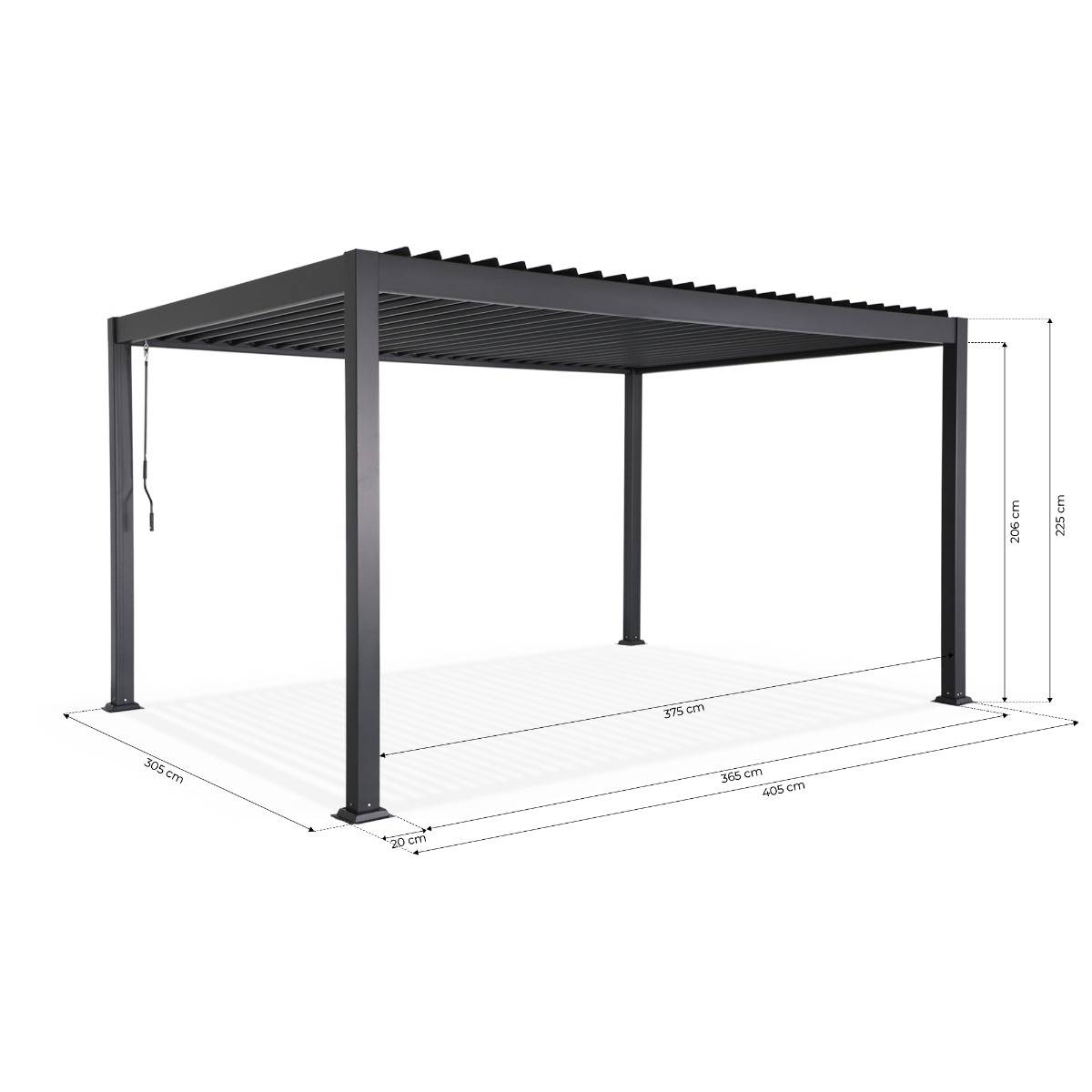 Pergola bioclimatique 3X4 m Isis - Gecko Jardin - Image 9