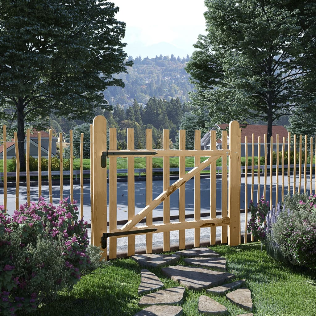 Vidaxl - Portillon simple de clôture Bois de noisetier 100x90 cm - vidaXL - Image 2