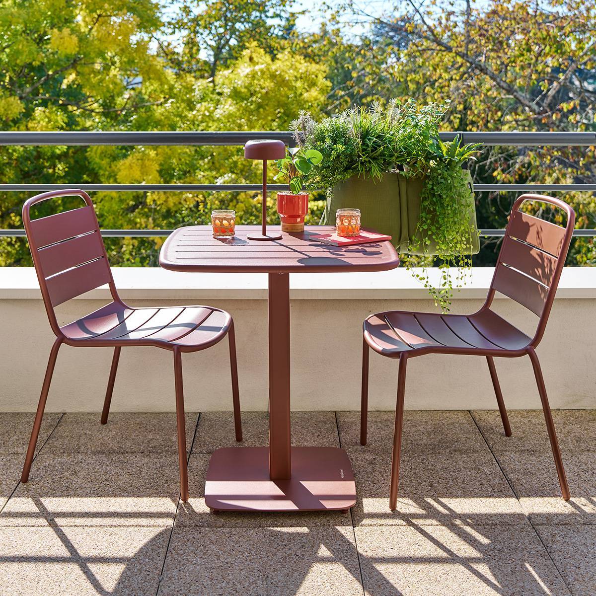 Hesperide - Table de jardin 2 places Alegoria 70x70cm acajou - Hespéride - Image 1