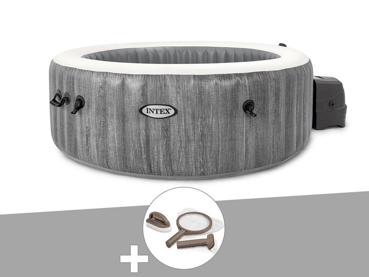 Kit spa gonflable Intex PureSpa Baltik rond Bulles 6 places + Kit d'entretien - Image 1