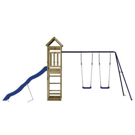 Aire de jeux d'extérieur - Jeu Plein air enfant bois de pin imprégné-JU1466 - Image 7