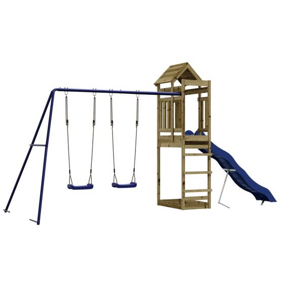 Aire de jeux d'extérieur - Jeu Plein air enfant bois de pin imprégné-JU1466 - Image 1