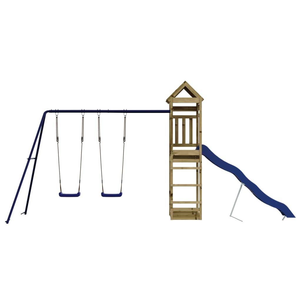 Aire de jeux d'extérieur - Jeu Plein air enfant bois de pin imprégné-JU1466 - Image 3