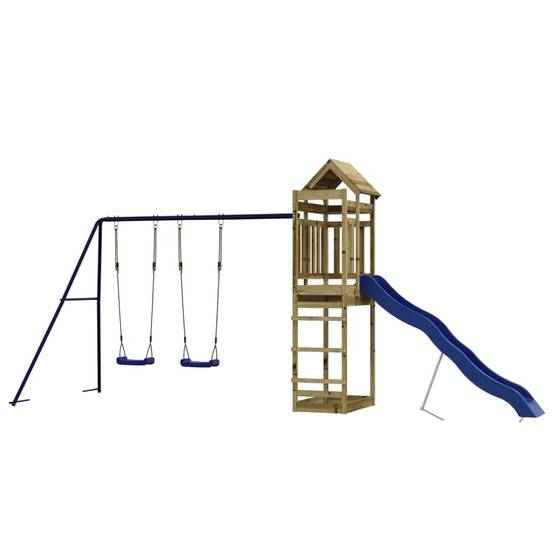Aire de jeux d'extérieur - Jeu Plein air enfant bois de pin imprégné-JU1466 - Image 4