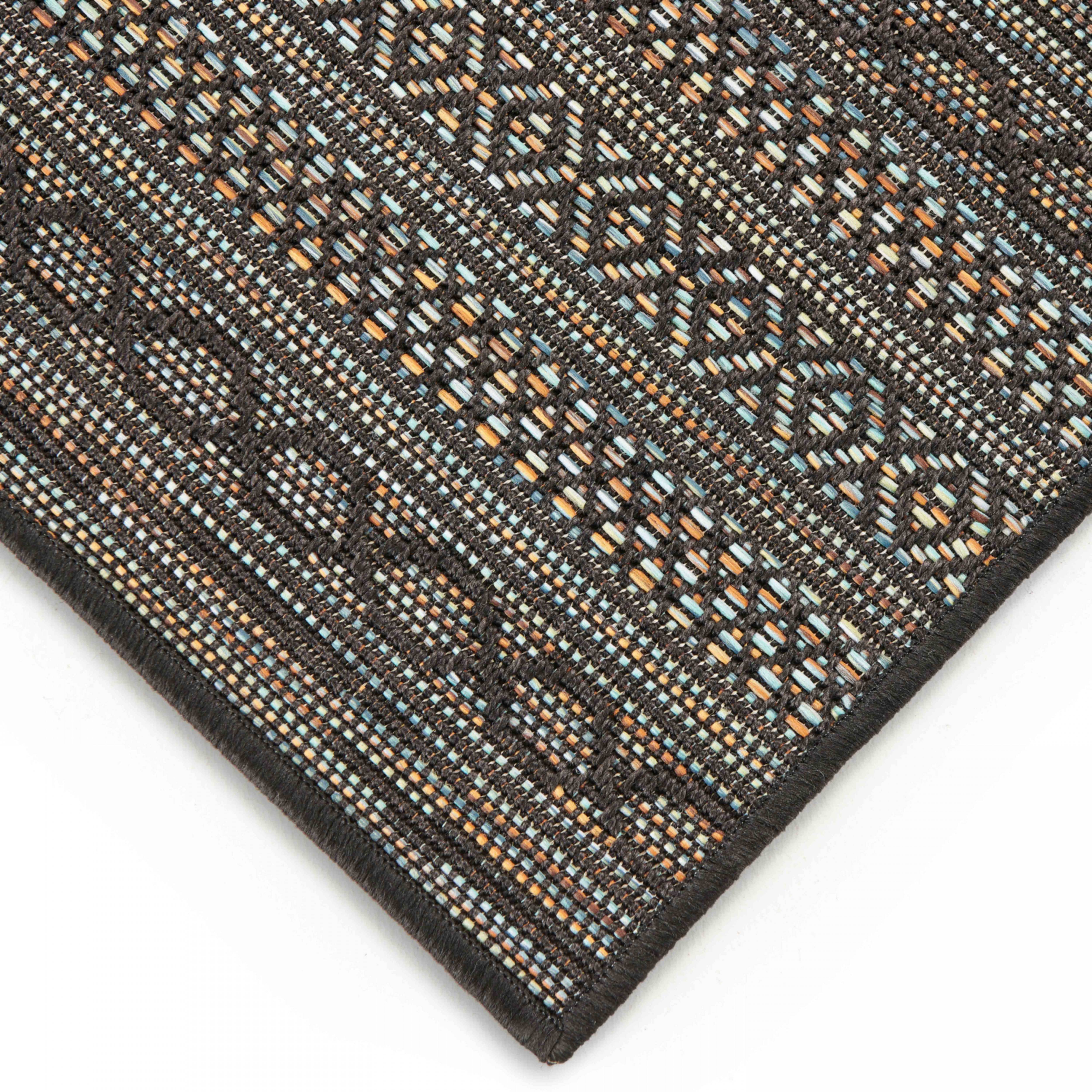 Oviala - Tapis rectangulaire en polypropylène 80x150 cm noir Urda - Oviala - Image 4