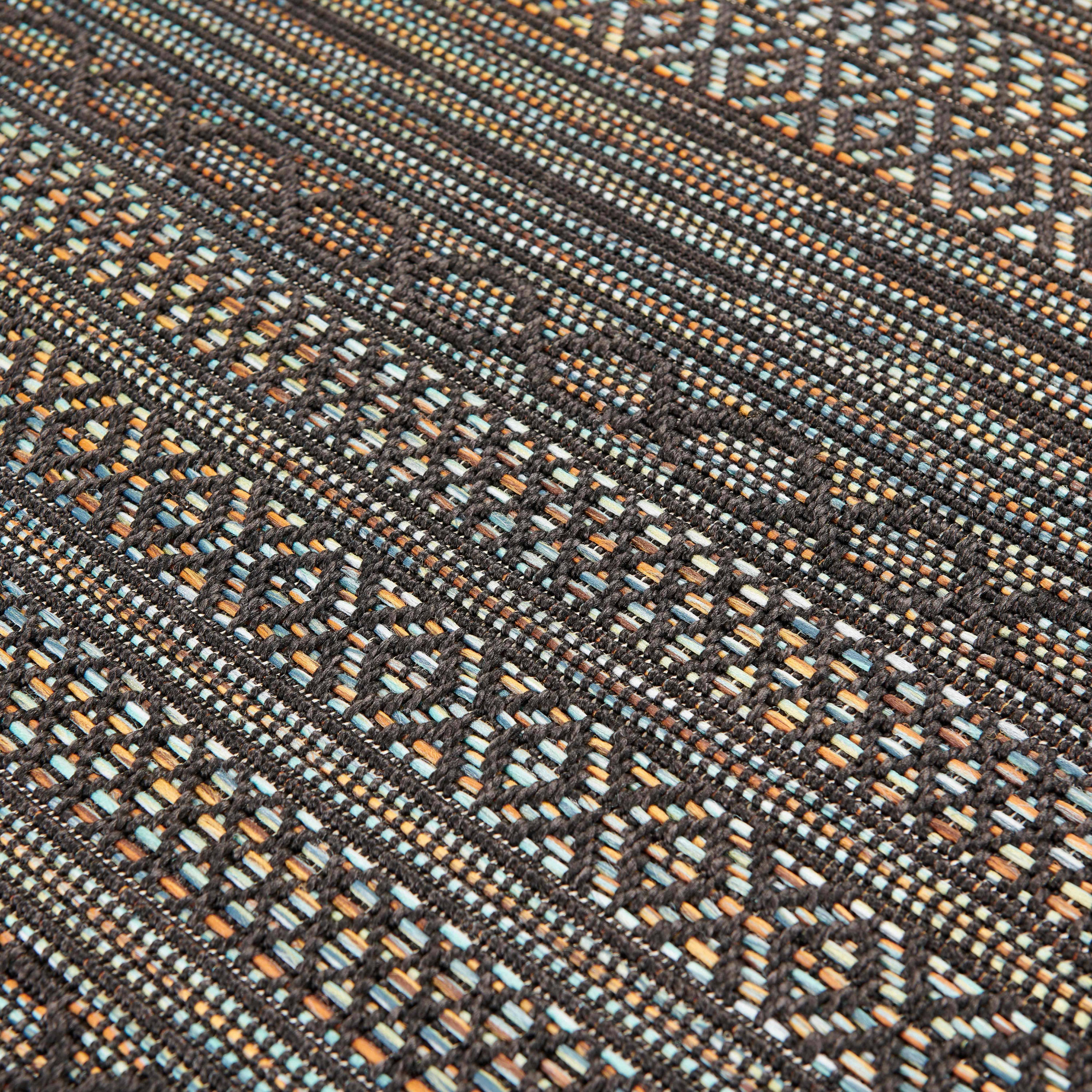 Oviala - Tapis rectangulaire en polypropylène 80x150 cm noir Urda - Oviala - Image 5