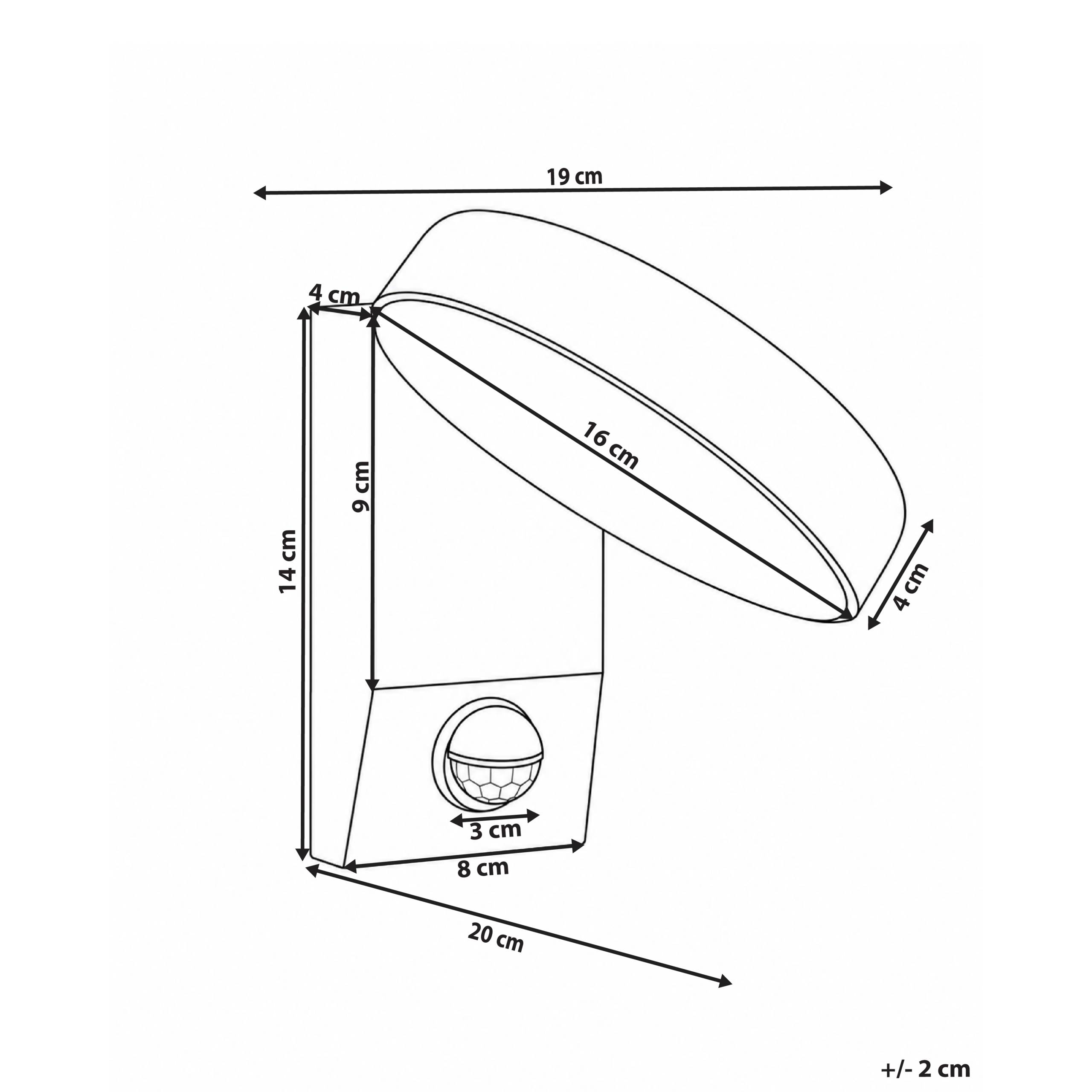Beliani - Lampe murale pour l'extérieur Aluminium Noir VENTIN - Beliani - Image 3