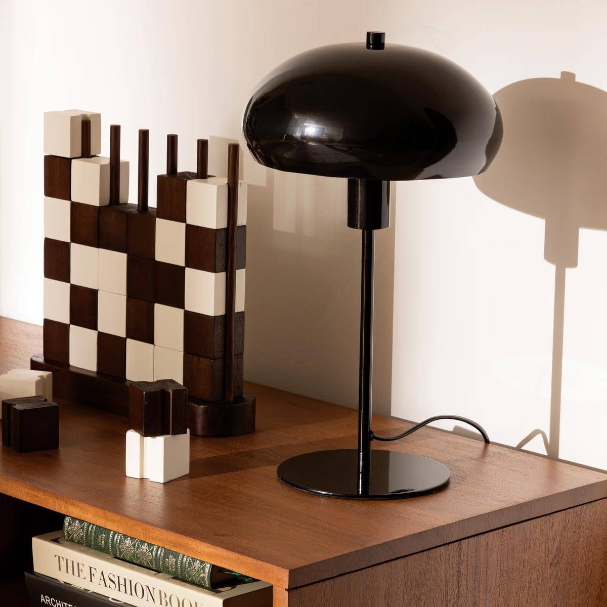 Lampe à Poser Champignon "Savio" 38cm Noir - Image 5